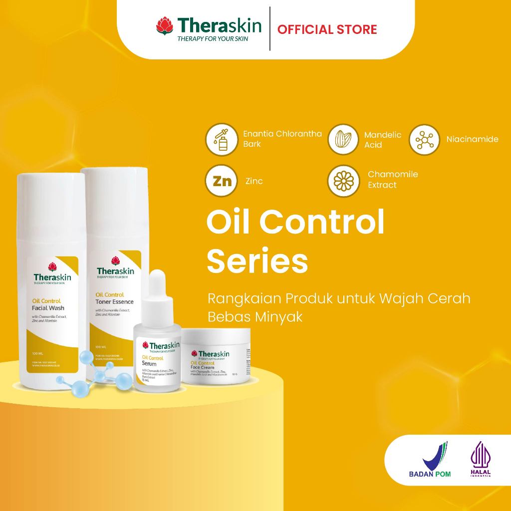 Jual Theraskin Bpom Oil Control Series Paket Produk Halal Untuk Wajah