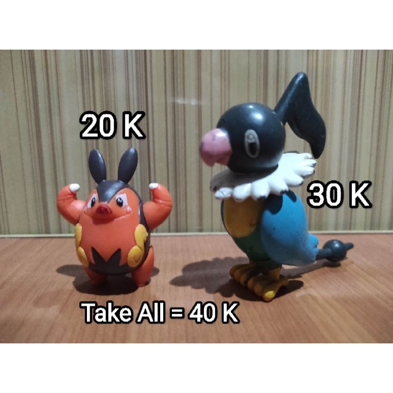 Jual Action Figure Pokemon Pignite dan Chatot | Shopee Indonesia