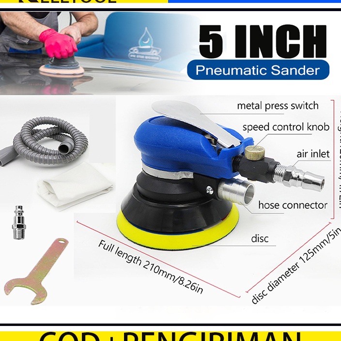 Jual Paling Laris!! 5 inci Mesin amplas air taiyo Pneumatic mini Sander