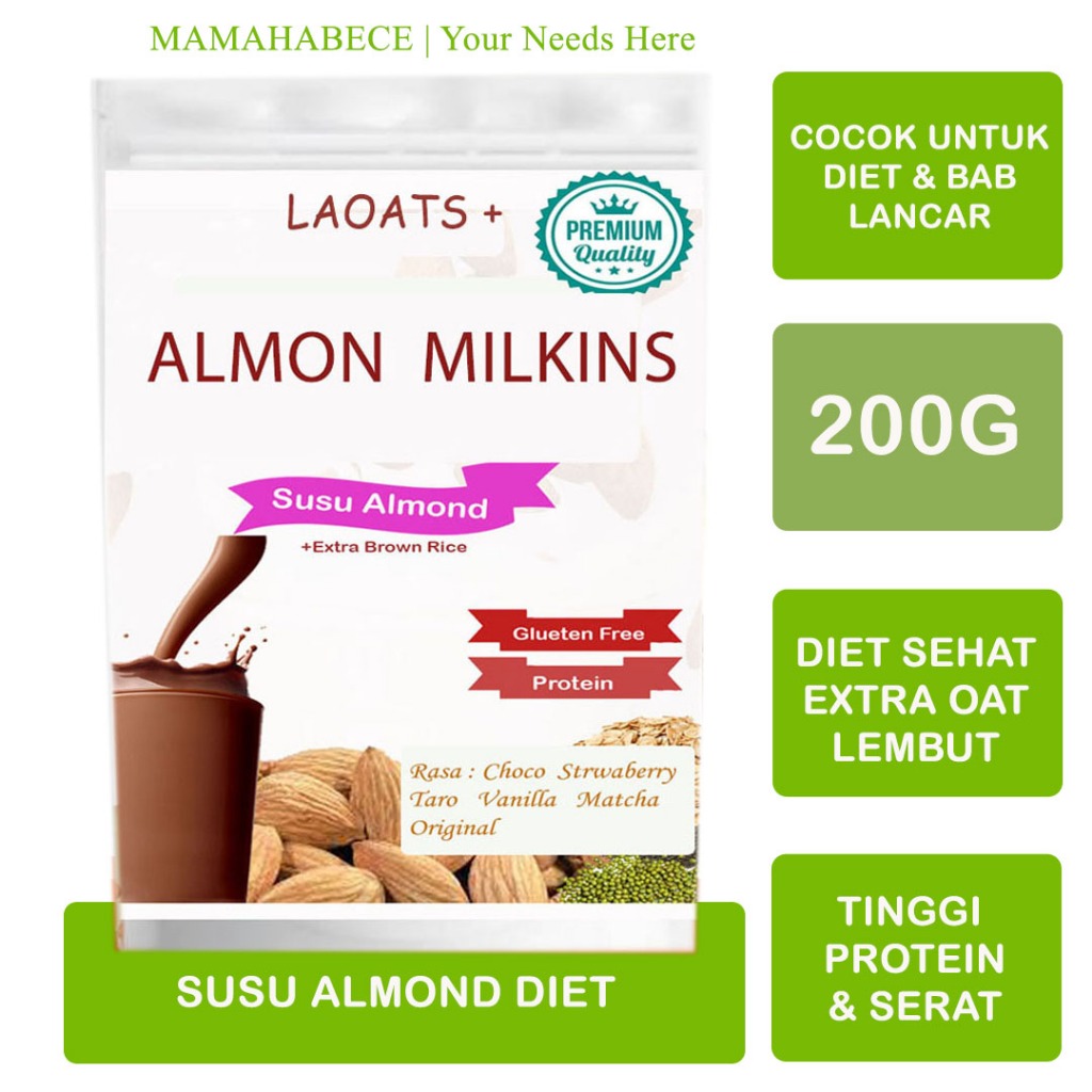 Jual Susu Almond Asi Booster Laoats (200G) | Shopee Indonesia