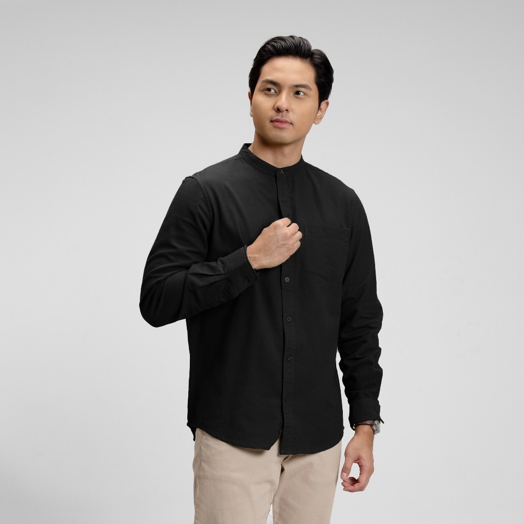 Jual CUTOFF Hamzah Kemeja Koko Rami Basic Polos Pria Panjang New Colors ...