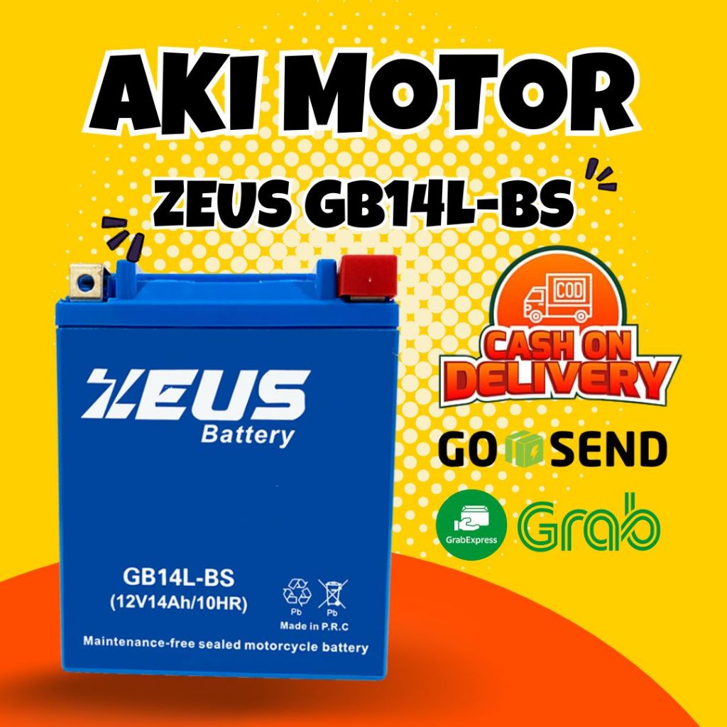Jual Aki motor GB14L Benelli 250 Aki Gel Zeus High Spec | Shopee Indonesia