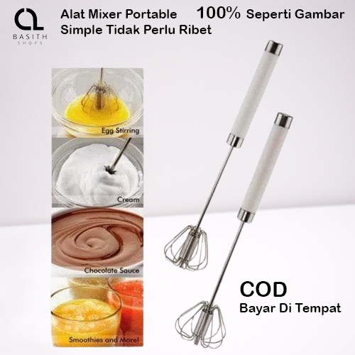 Jual Alat Pengaduk Hand Mixer Portable Otomatis 1 Box Isi 2 Kocokan