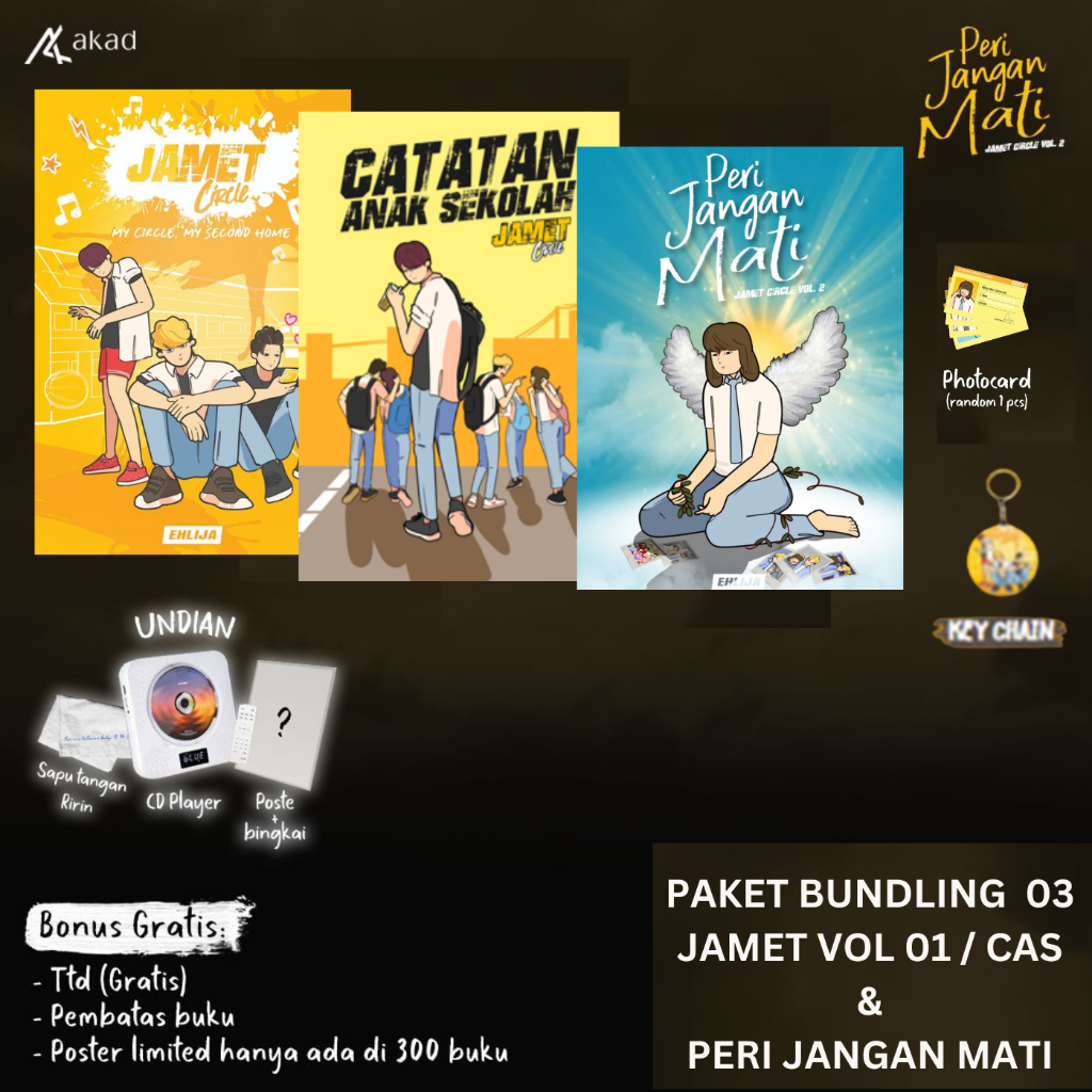 Jual NOVEL JAMET CIRCLE Catatan Anak Sekolah & Peri jangan Mati (Ehlija ...