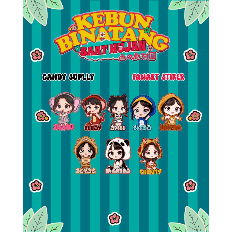 Jual STIKER CHIBI FANART JKT48 Kebun binatang saat hujan | Shopee Indonesia