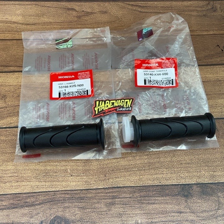  Jual handgrip hand grip pad fat karet gas set kanan kiri honda beat Illustration 