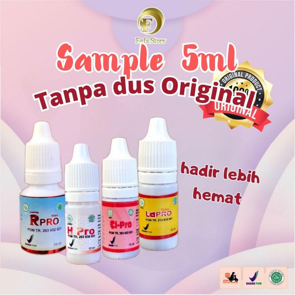 Jual Rpro, La pro, H pro, Ci pro Sample 5 ml Tanpa dus 100% Ori
