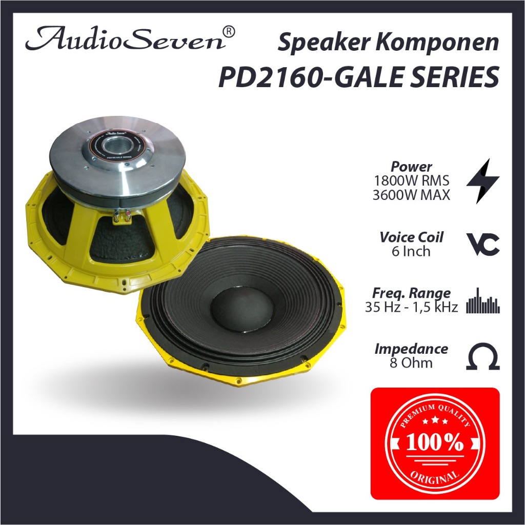 Jual Komponen Speaker 21 Inch Audio Seven PD2160 / PD-2160 Gale Series ...