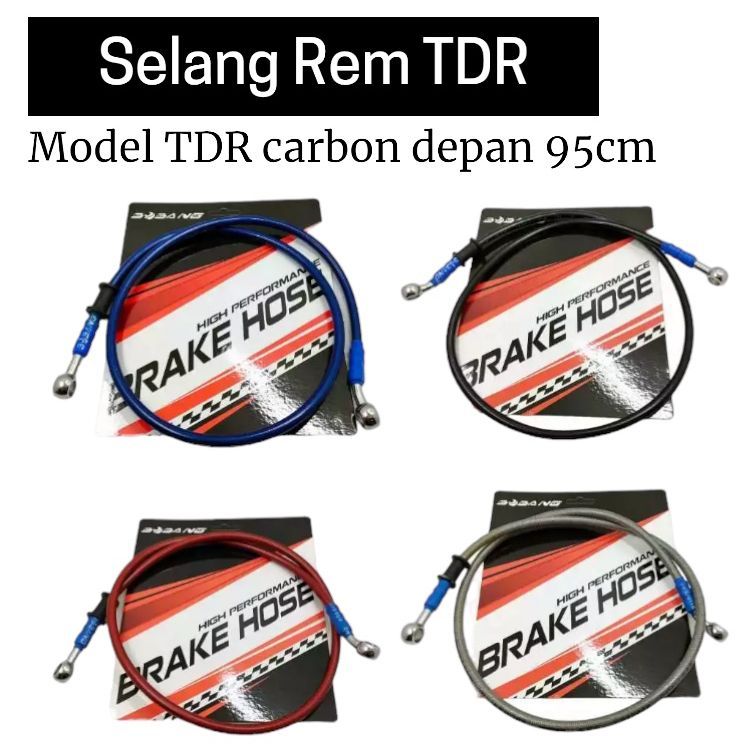 Jual Slang rem depan variasi full carbon model tdr 95cm universal pnp ...
