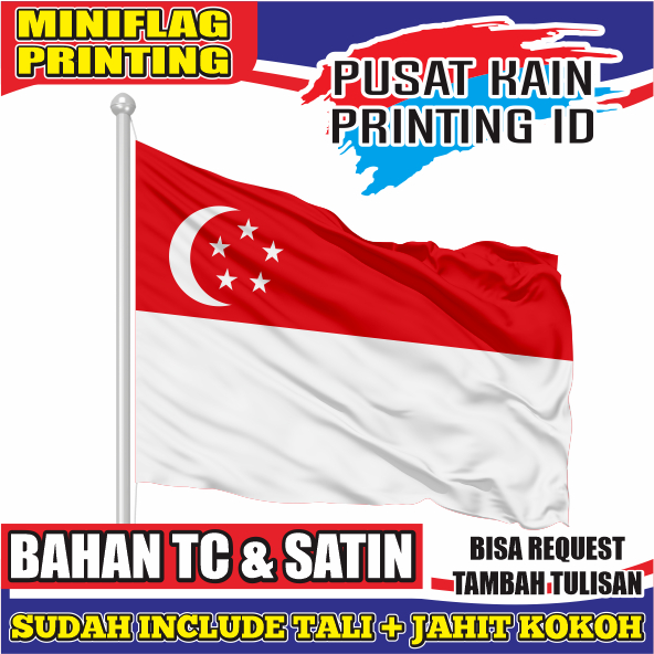 Jual Bendera Singapura Bendera Negara Bendera Asean Bendera Custom Bendera Full