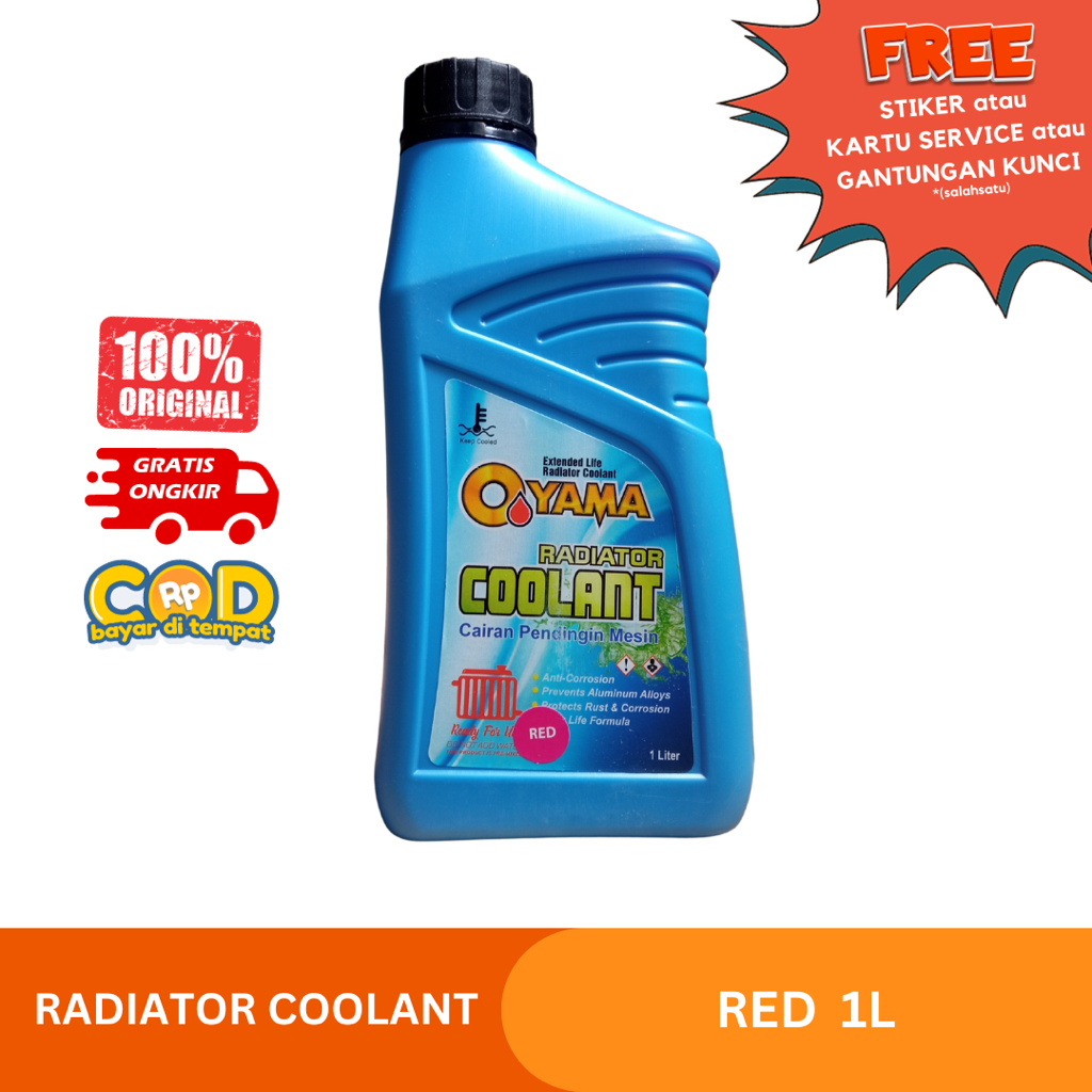Jual OYAMA RADIATOR COOLANT Red, Green, Clear 1L cairan radiator ...