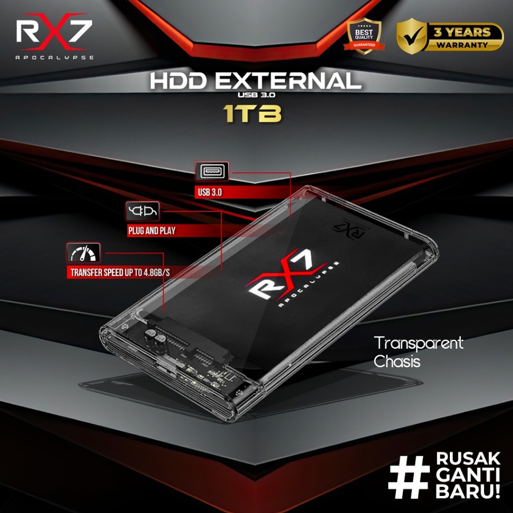 Jual Ssd external / portable / enclosure RX7 1TB USB 3.0 RESMI | Shopee ...