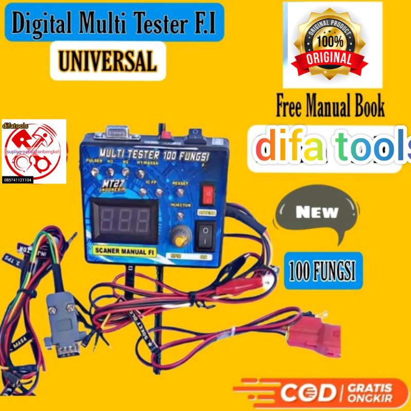 Jual Multitester 100 Fungsi alat cek sensor kelistrikan motor injeksi ...