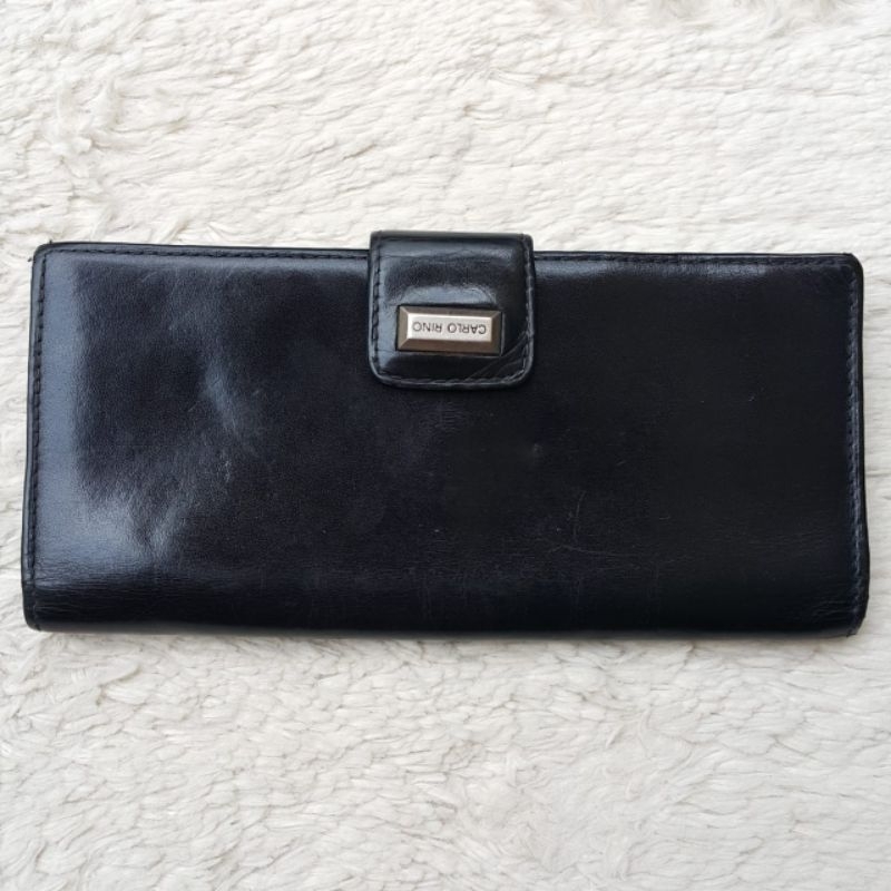 Jual Dompet Wanita Carlo Rino Hitam Kulit Asli | Shopee Indonesia