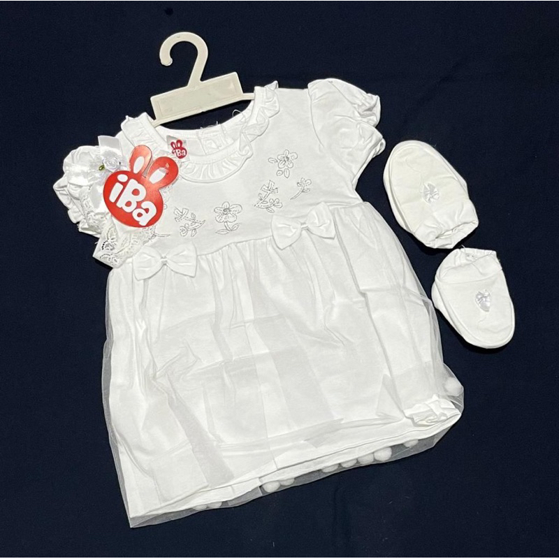 Jual Baju bayi newborn perempuan dress 3in1 / Baju Dress Bayi Aqiqah