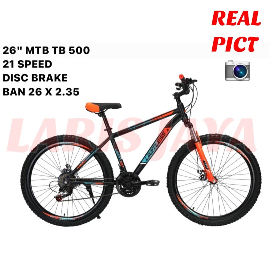 Jual Sepeda gunung ukuran 26 inch LIMITLESS shimano , sepeda mtb ...