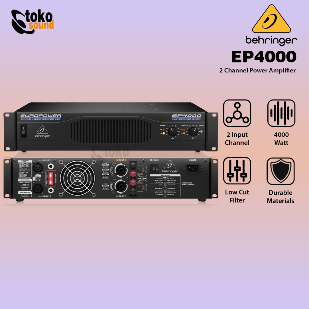 Jual Behringer Europower EP4000 2000W 2 Channel Power Amplifier
