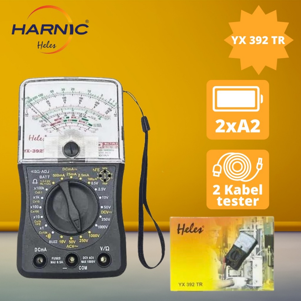 Jual MULTITESTER HELES YX392 BUZZER TR ANALOG JARUM HELES YX392TR Shopee Indonesia