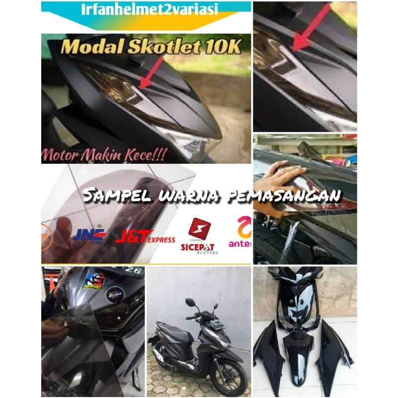 Jual Stiker Skotlet Motor 45cm Skotlet Hitam Doff Skotlet Hitam Glossy