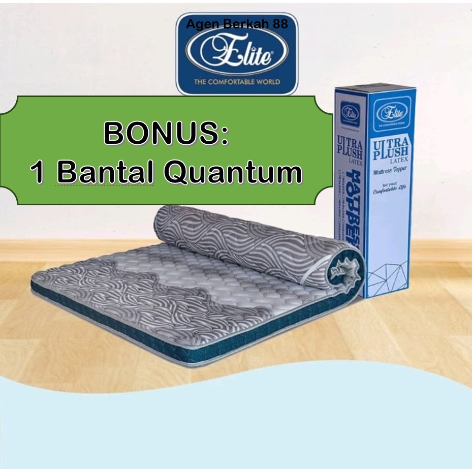 Jual Elite Topper Latex Mattress Topper Plush Ultra Kasur in the box