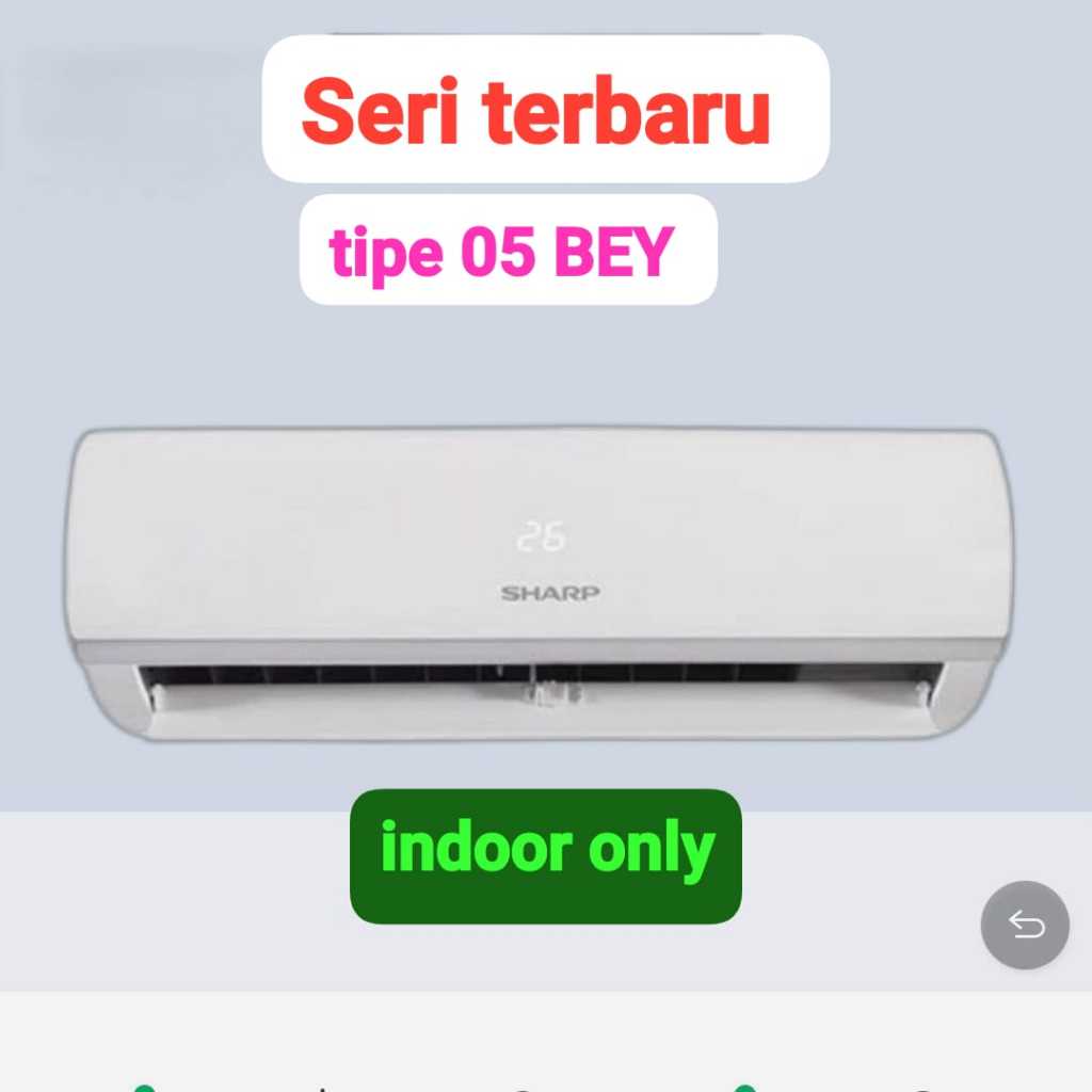 Jual INDOOR AC SHARP 1/2 PK 05 BEY | Shopee Indonesia