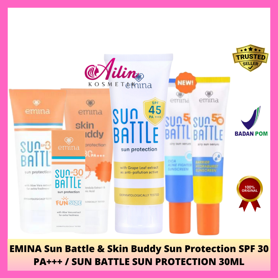 Jual AiLiN EMINA Sun Battle & Skin Buddy Sun Protection SPF 30 PA