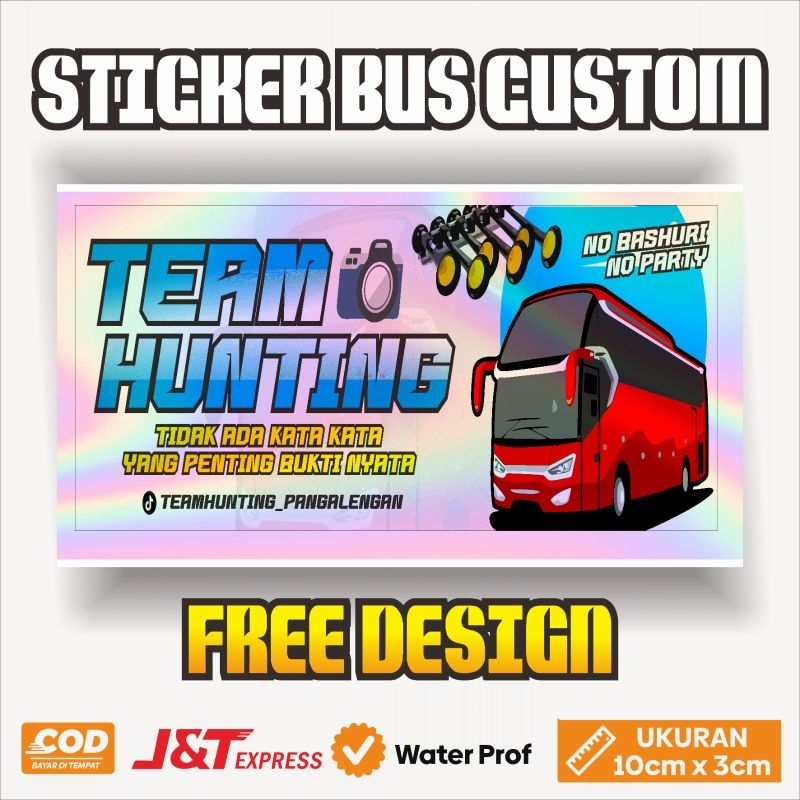 Jual Sticker Bus Custom, Free Design | Shopee Indonesia