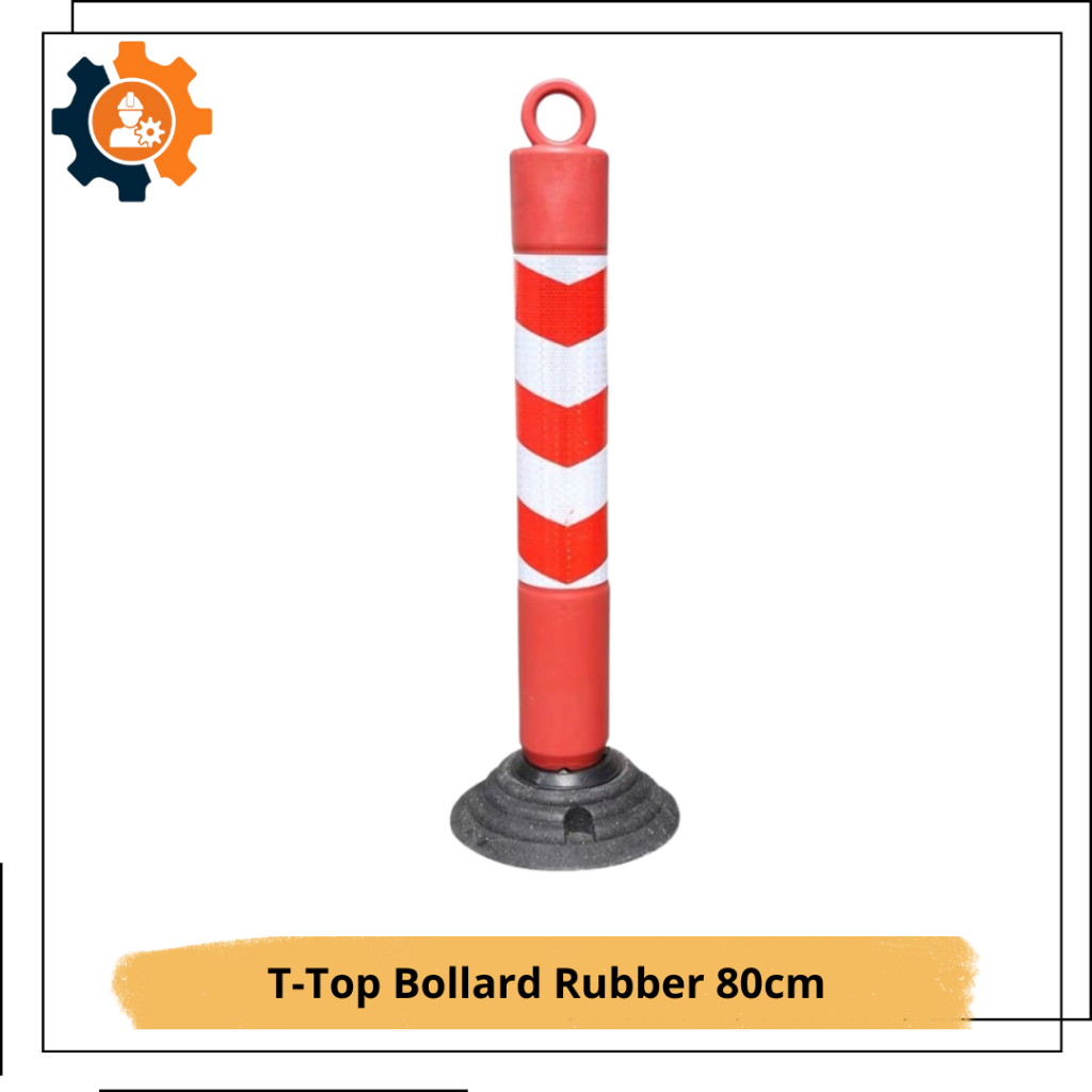 Jual Stick Cone 80Cm - T-top Bollard Rubber - Safety Cone