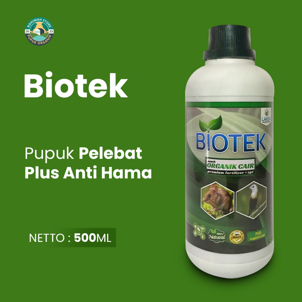 Jual Pupuk Pelebat Plus Anti Hama Biotek Ml Pupuk Organik Cair Penyubur Tanaman Dan Usir Hama