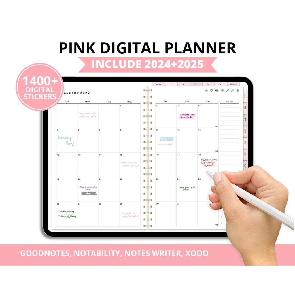 Jual Digital planner 20242025, Goodnotes planner, iPad planner