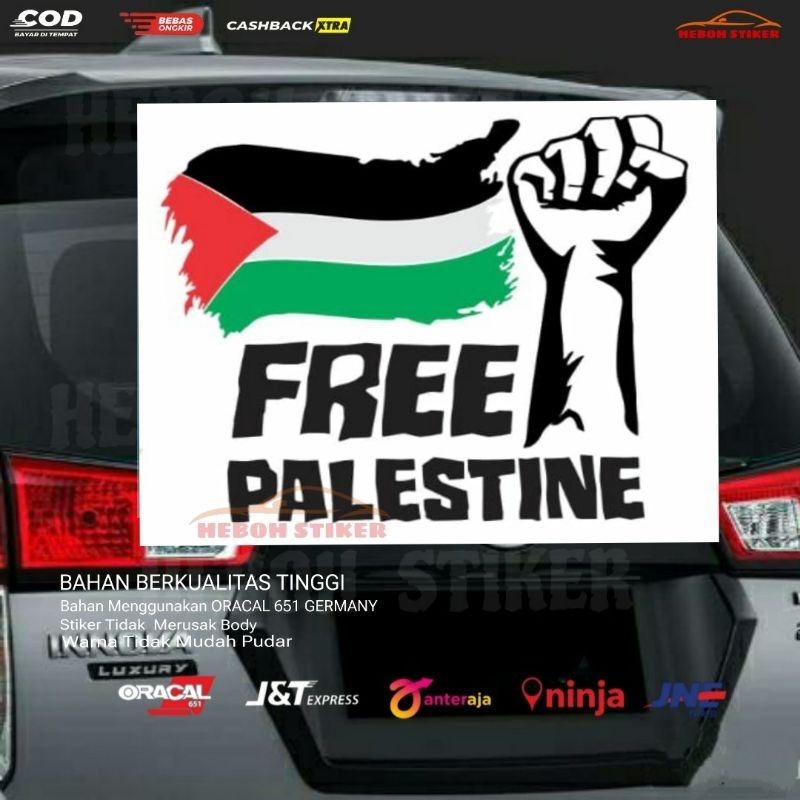Jual sticker mobil stiker free palestina sticker cutting sticker free ...