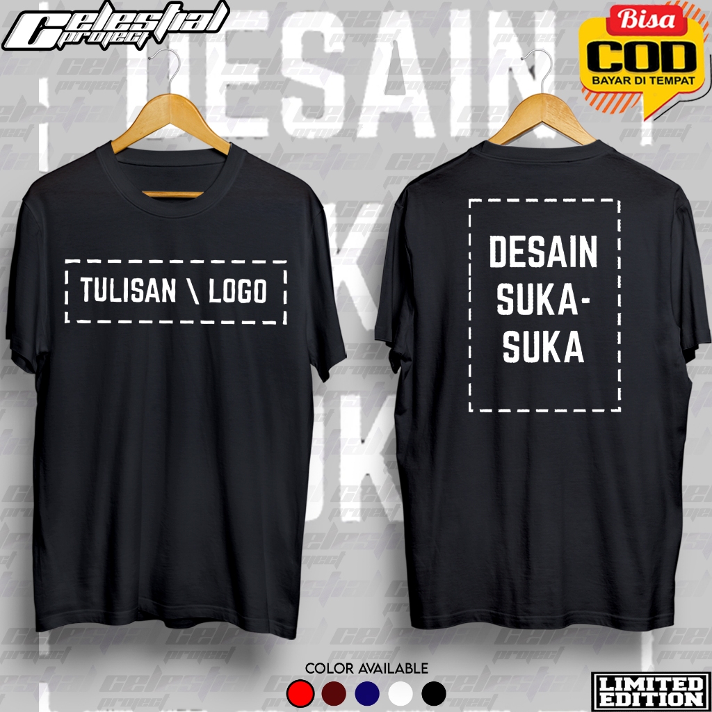 Jual Baju Kaos Request Custom Depan Belakang Bisa Request Foto Gambar Logo Nama Tulisan Kata 3087