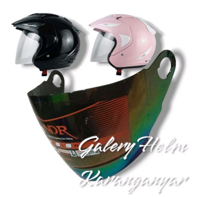 Jual (NDR-1) Kaca Helm R six Venus GTR MP11 Half Face all Varian Warna ...
