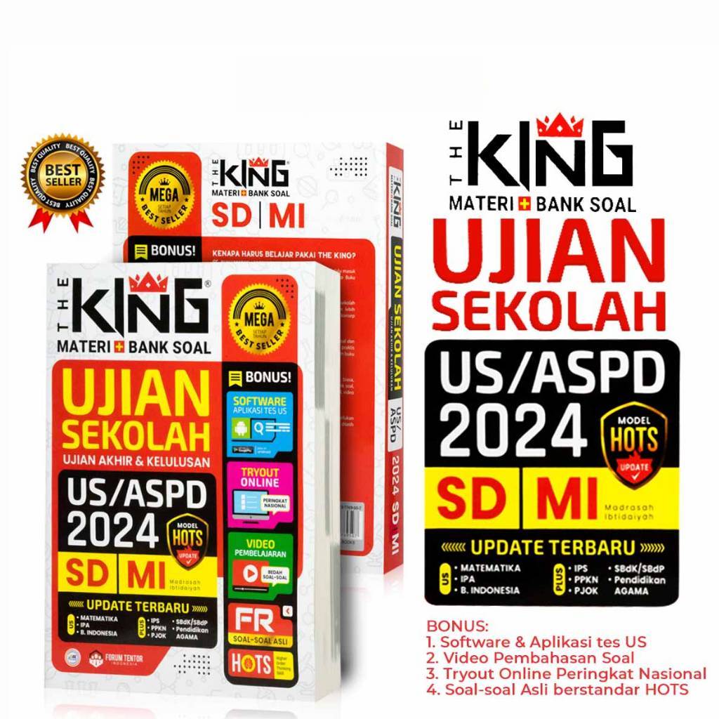 Jual Buku Ujian Sekolah 2024 / The King Materi Bank Soal Ujian Sekolah ...