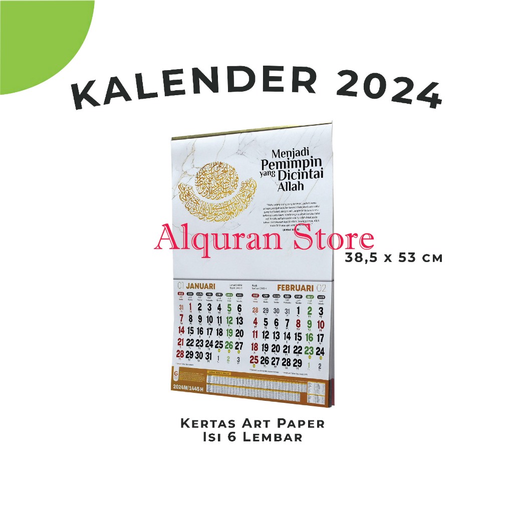 Jual Kalender Harian Muslim 2024 Kalender Calender Gema Insani 