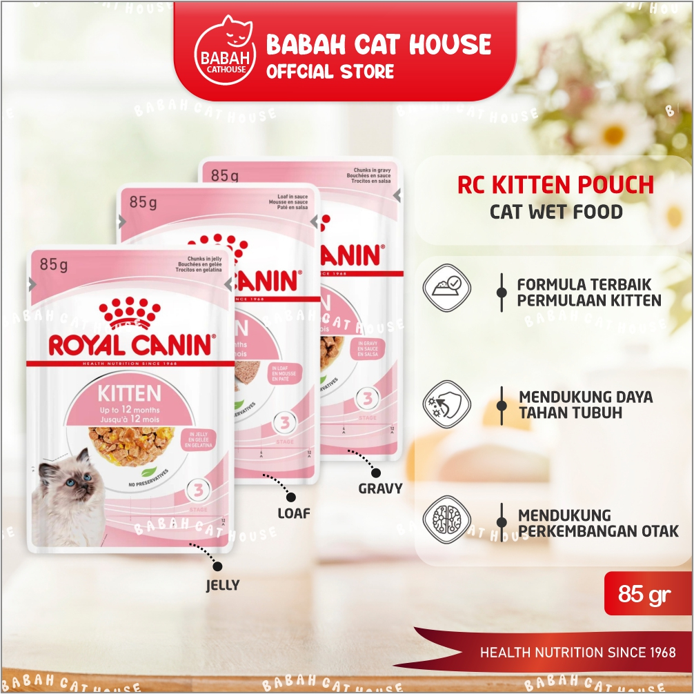 Jual ROYAL CANIN KITTEN Pouch 85gr RC Cat Wet Food Makanan Anak Kucing