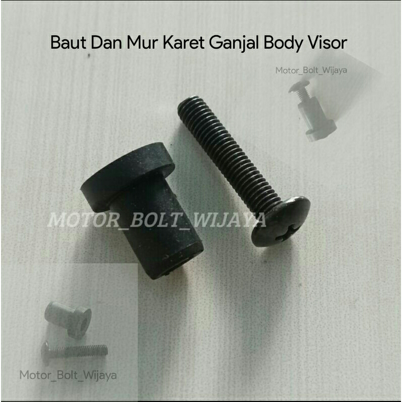 Jual Baut dan mur karet tebal body dan ganjal visor Nmax, Aerox, Dll ...