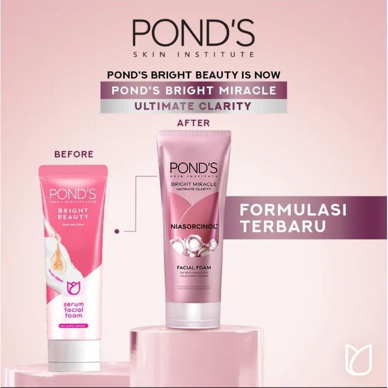 Jual PONDS FACIAL FOAM BRIGHT BEAUTY SERUM | PURE BRIGHT FACIAL FOAM ...