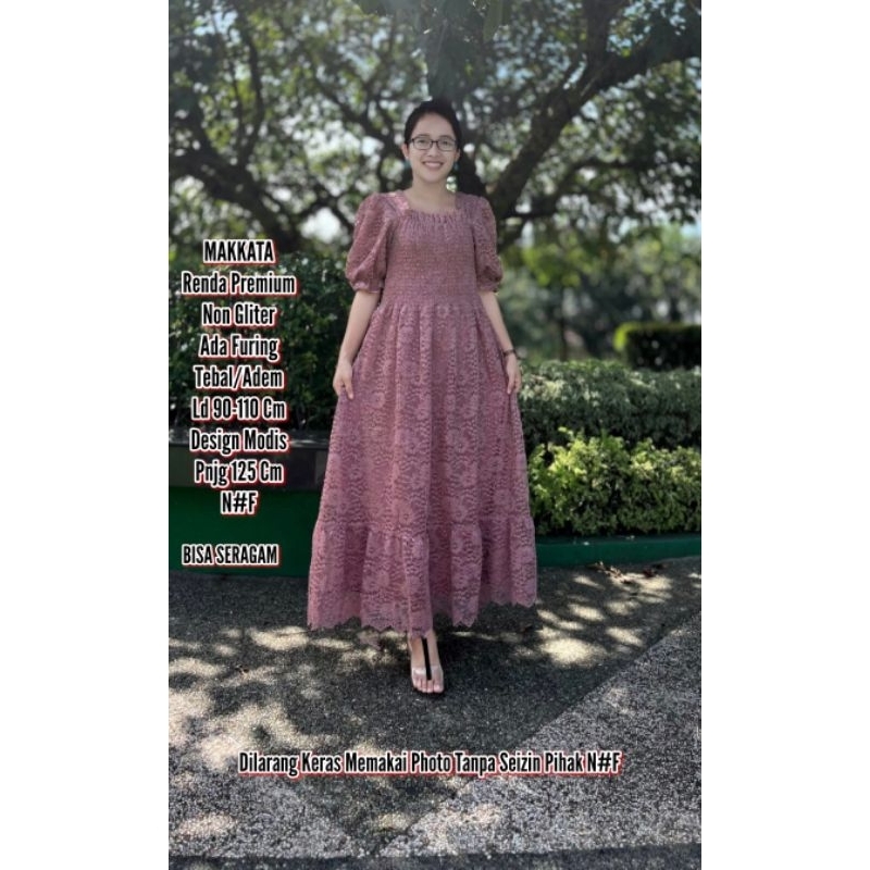 Jual DRESS FULL BROKAT CANTIK DRESS BROKAT PANJANG | Shopee Indonesia