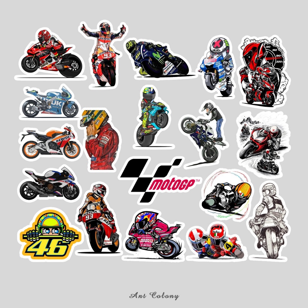 Jual Stiker Pack MotoGP Sticker Vinyl Laminasi Doff Glosy| Sticker ...
