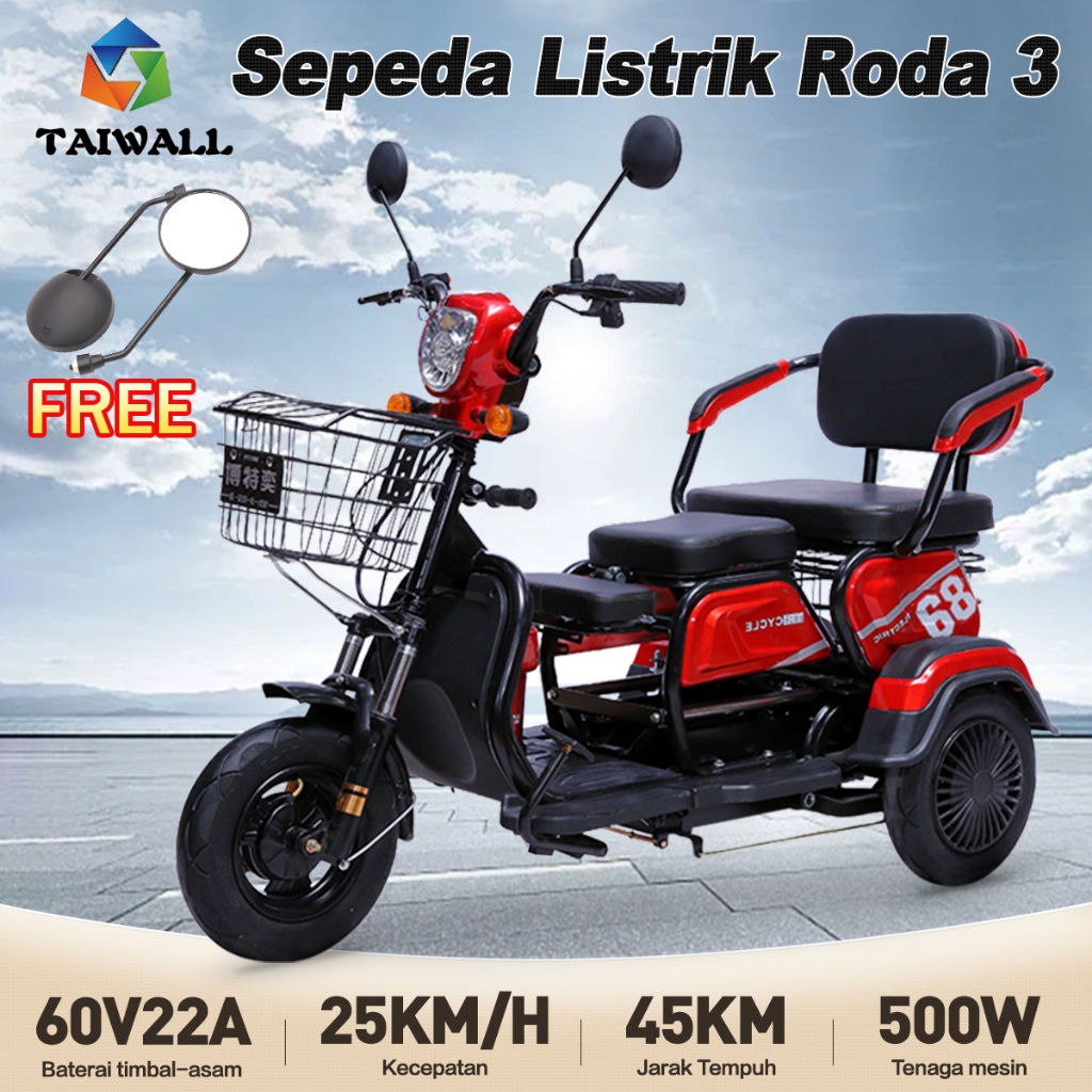 Jual NE292- Sepeda Roda Tiga Listrik / Sepeda Listrik / Sepeda Motor ...