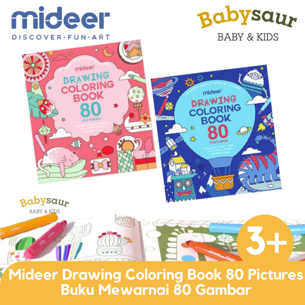 Jual Mideer Drawing Coloring Book 80 Pictures Buku Gambar