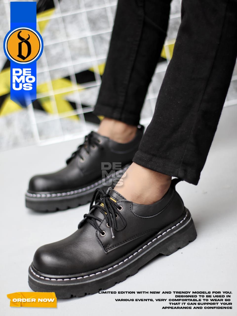 Jual DEMOUS - Sepatu Formal Pantofel Docmart Pria Kulit Asli | Shopee ...