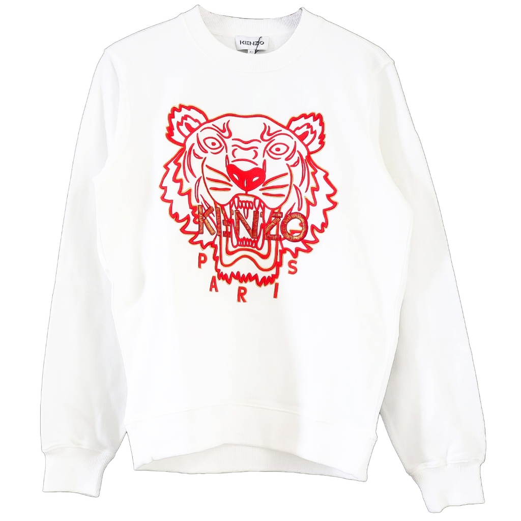 Kenzo Tiger Red White Crewneck Crewneck Branded Original