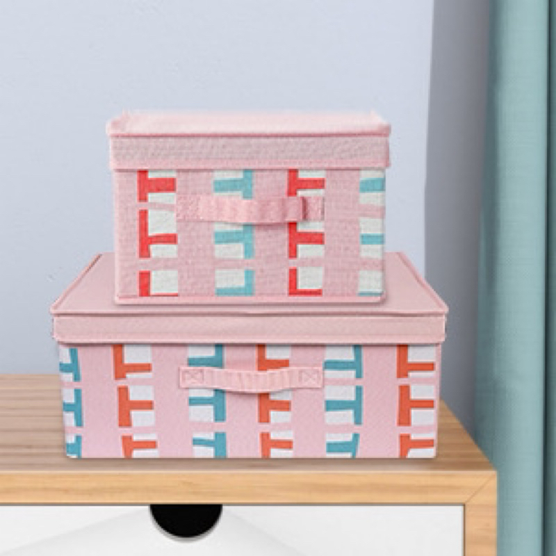 Jual DENPASAR MINISO Fabric Storage Box with Cover L Kotak Box Barang