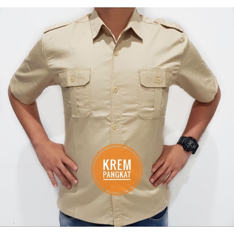 Jual Baju Kemeja Seragam PDH Krem DANICO Pendek Panjang Net PDH PDL ...