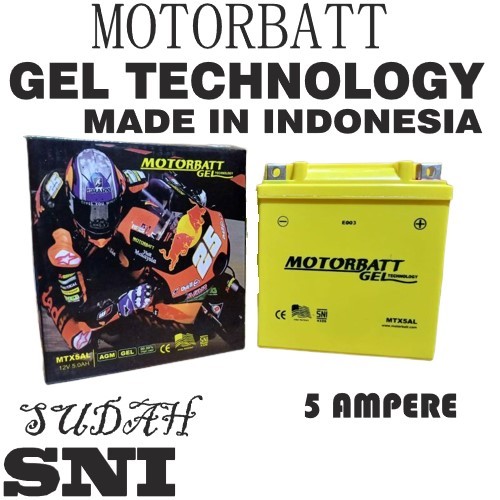 Jual AKI KERING MOTOR MIO SPORTY/SMILE/SUPRA FIT/VEGA R/ZR MOTORBATT