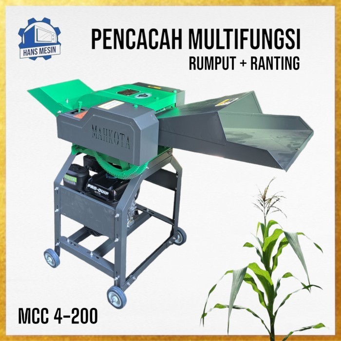 Jual Mesin Pencacah Rumput 1 Ton/jam Mahkota MCC4-200 Dengan 6 Pisau ...