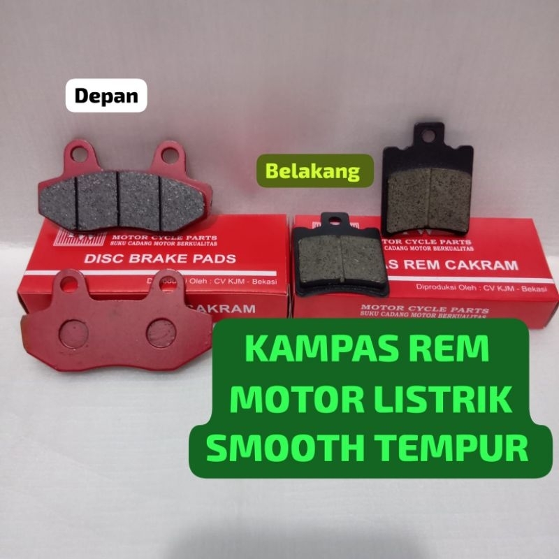 Jual Kampas Rem Set Depan Belakang Motor Listrik Smooth Tempur Sepaket Depan Belakang Motor