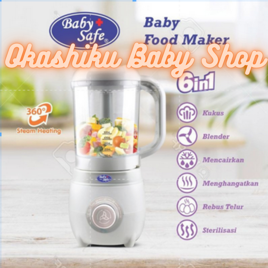 Jual Baby Safe LB012 6in1 Food Maker Processor / Steamer Blender Multi